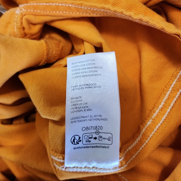 Free People High Roller Vitamin C Cotton Oversized Orange Jumpsuit Pockets M - Picture 6 of 7